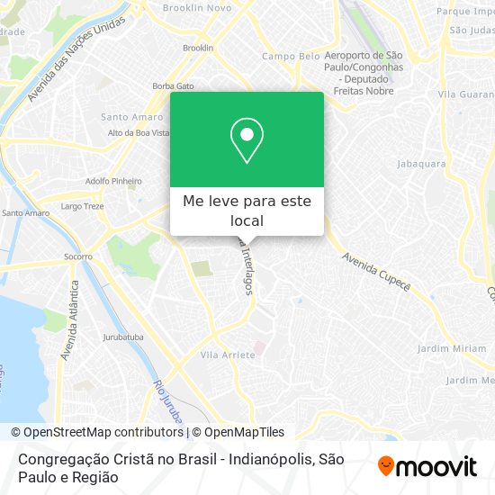 Congregação Cristã no Brasil - Indianópolis mapa