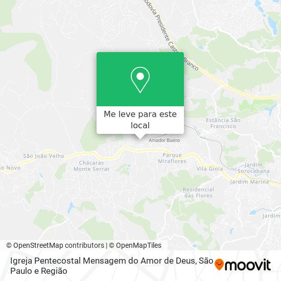 Igreja Pentecostal Mensagem do Amor de Deus mapa