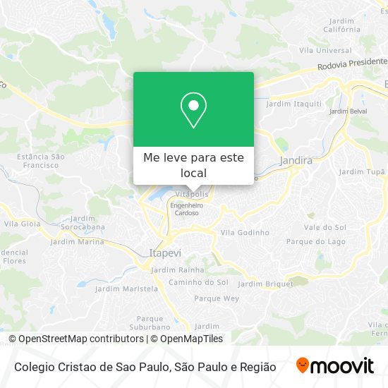 Colegio Cristao de Sao Paulo mapa