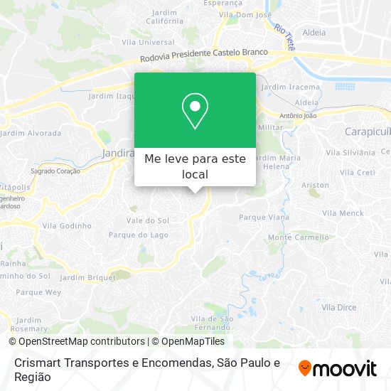 Crismart Transportes e Encomendas mapa