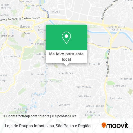 Loja de Roupas Infantil Jau mapa