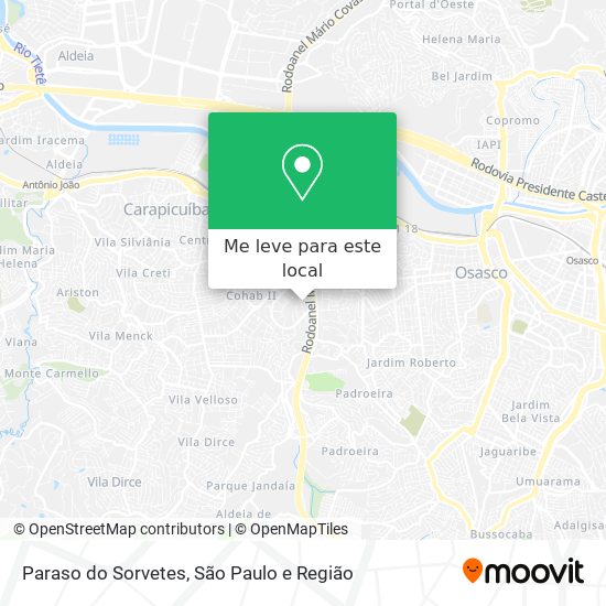 Paraso do Sorvetes mapa