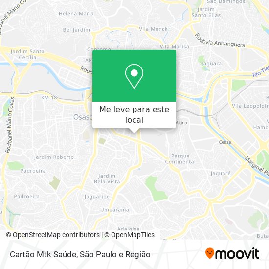 Cartão Mtk Saúde mapa