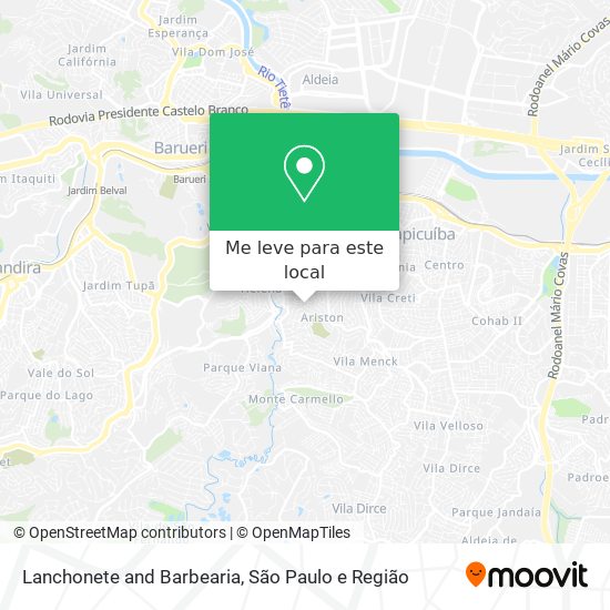 Lanchonete and Barbearia mapa