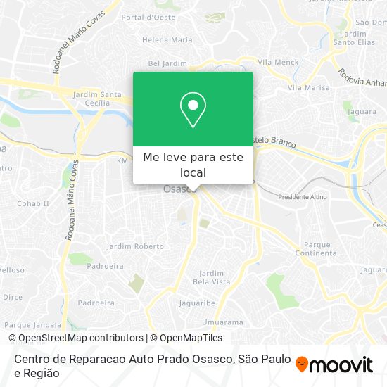Centro de Reparacao Auto Prado Osasco mapa