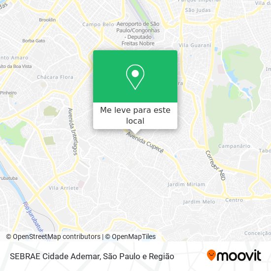 SEBRAE Cidade Ademar mapa