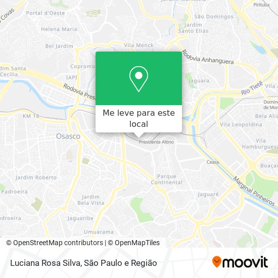 Luciana Rosa Silva mapa