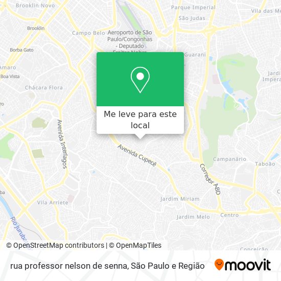 Como chegar até rua professor nelson de senna em Jabaquara de Ônibus ou  Metrô?