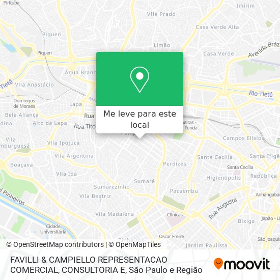 FAVILLI & CAMPIELLO REPRESENTACAO COMERCIAL, CONSULTORIA E mapa