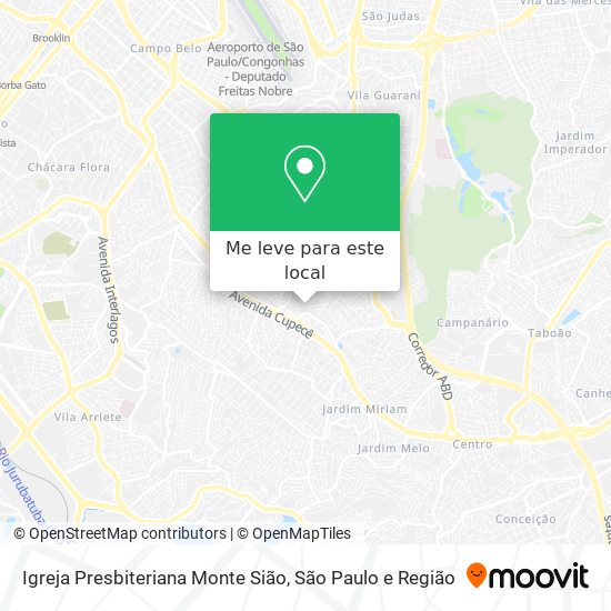 Igreja Presbiteriana Monte Sião mapa