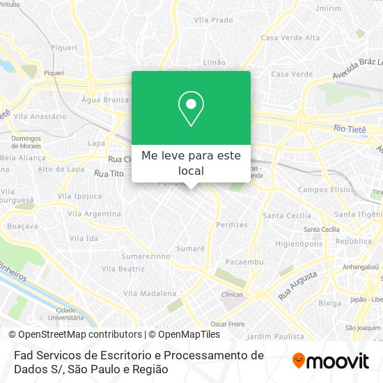 Fad Servicos de Escritorio e Processamento de Dados S/ mapa