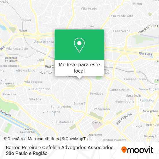 Barros Pereira e Oefelein Advogados Associados mapa