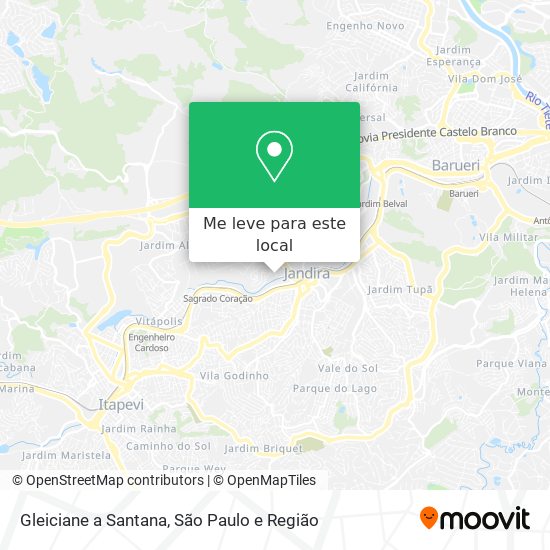Gleiciane a Santana mapa
