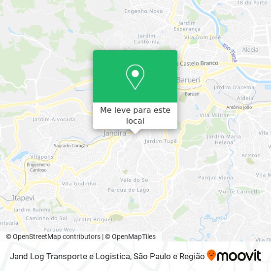 Jand Log Transporte e Logistica mapa