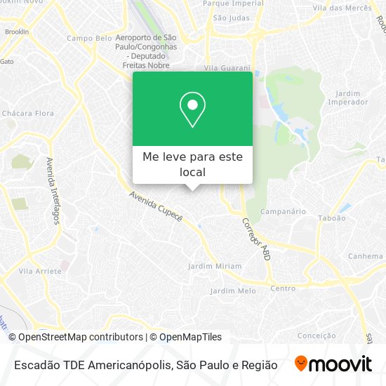 Escadão TDE Americanópolis mapa