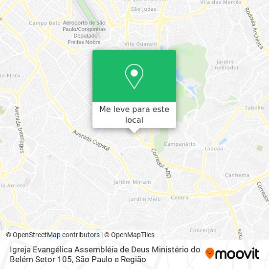 Igreja Evangélica Assembléia de Deus Ministério do Belém Setor 105 mapa