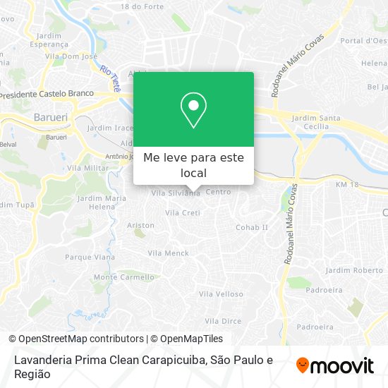 Lavanderia Prima Clean Carapicuiba mapa