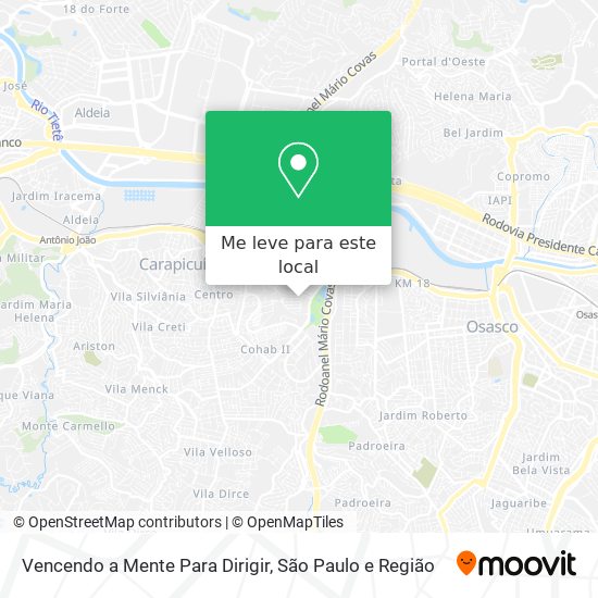 Vencendo a Mente Para Dirigir mapa