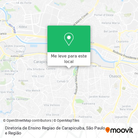 Diretoria de Ensino Regiao de Carapicuiba mapa