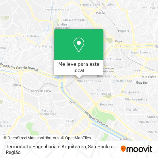 Termodatta Engenharia e Arquitetura mapa