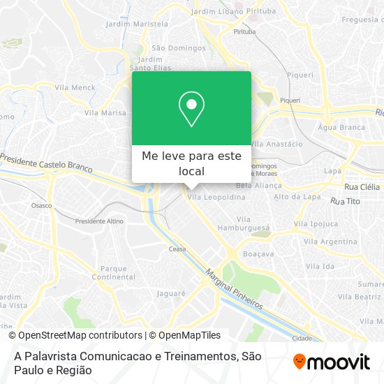 A Palavrista Comunicacao e Treinamentos mapa