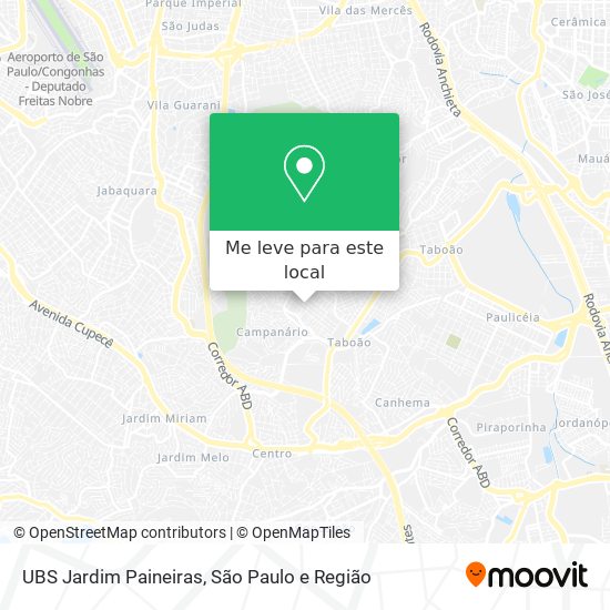 UBS Jardim Paineiras mapa