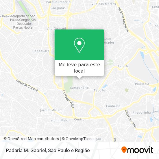 Padaria M. Gabriel mapa