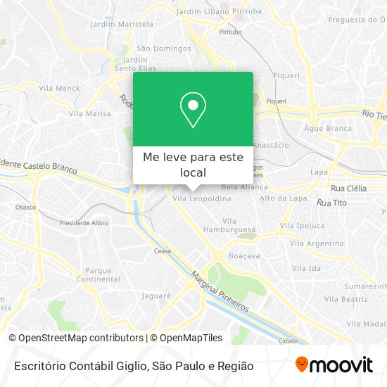 Escritório Contábil Giglio mapa