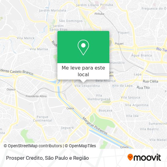 Prosper Credito mapa