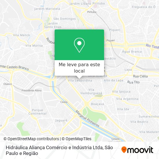 Hidráulica Aliança Comércio e Indústria Ltda mapa