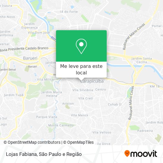 Lojas Fabiana mapa