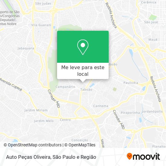 Auto Peças Oliveira mapa