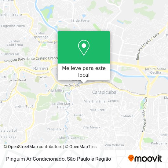 Pinguim Ar Condicionado mapa