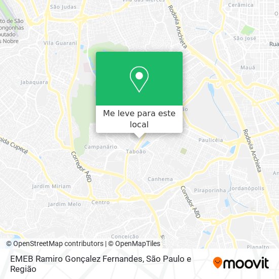 EMEB Ramiro Gonçalez Fernandes mapa