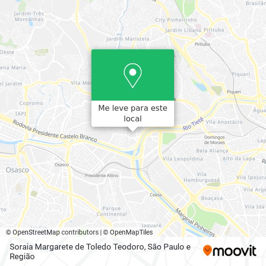 Soraia Margarete de Toledo Teodoro mapa