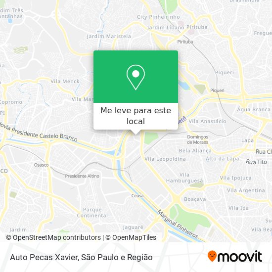 Auto Pecas Xavier mapa