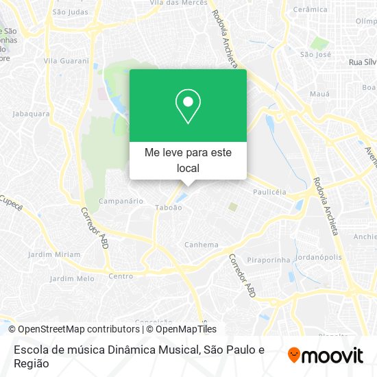 Escola de música Dinâmica Musical mapa