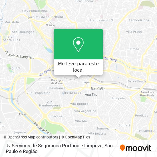 Jv Servicos de Seguranca Portaria e Limpeza mapa