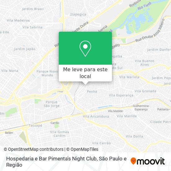Hospedaria e Bar Pimenta's Night Club mapa