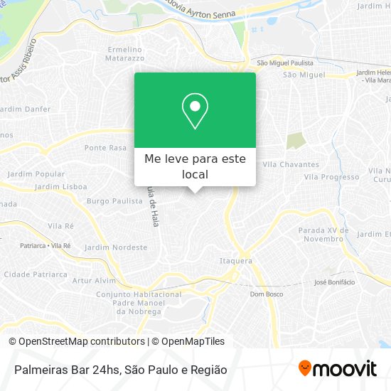 Palmeiras Bar 24hs mapa