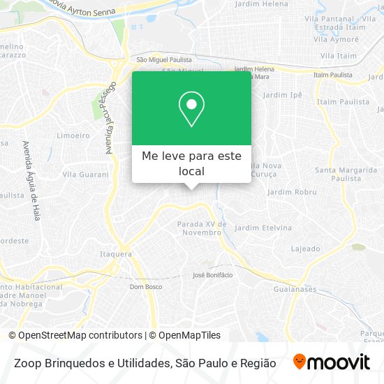 Zoop Brinquedos e Utilidades mapa