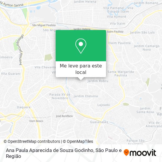 Ana Paula Aparecida de Souza Godinho mapa