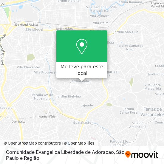 Comunidade Evangelica Liberdade de Adoracao mapa