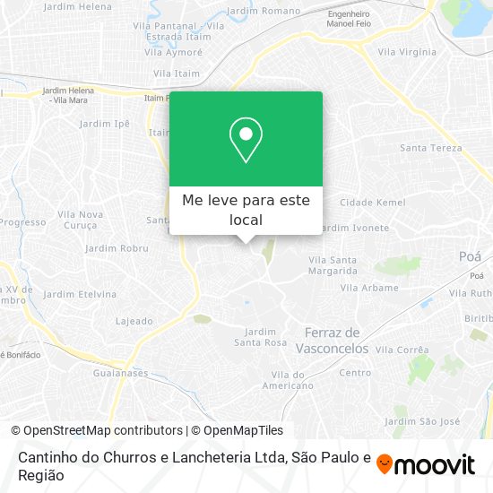 Cantinho do Churros e Lancheteria Ltda mapa