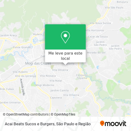 Acai Beats Sucos e Burgers mapa