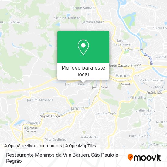 Restaurante Meninos da Vila Barueri mapa