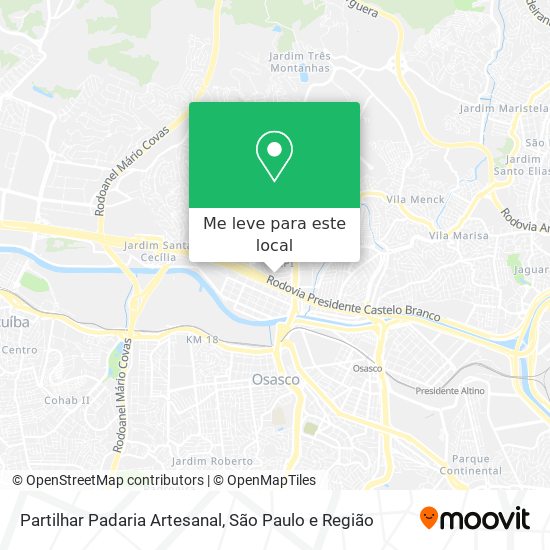Partilhar Padaria Artesanal mapa