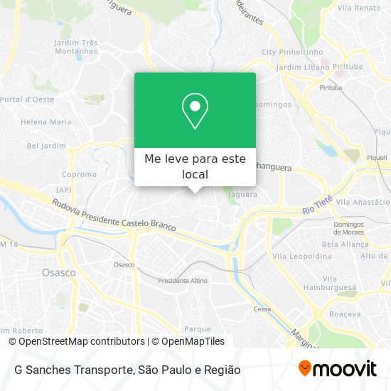 G Sanches Transporte mapa