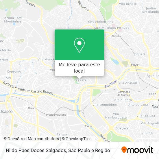 Nildo Paes Doces Salgados mapa