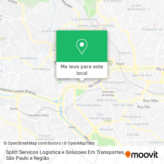 Splitt Servicos Logistica e Solucoes Em Transportes mapa